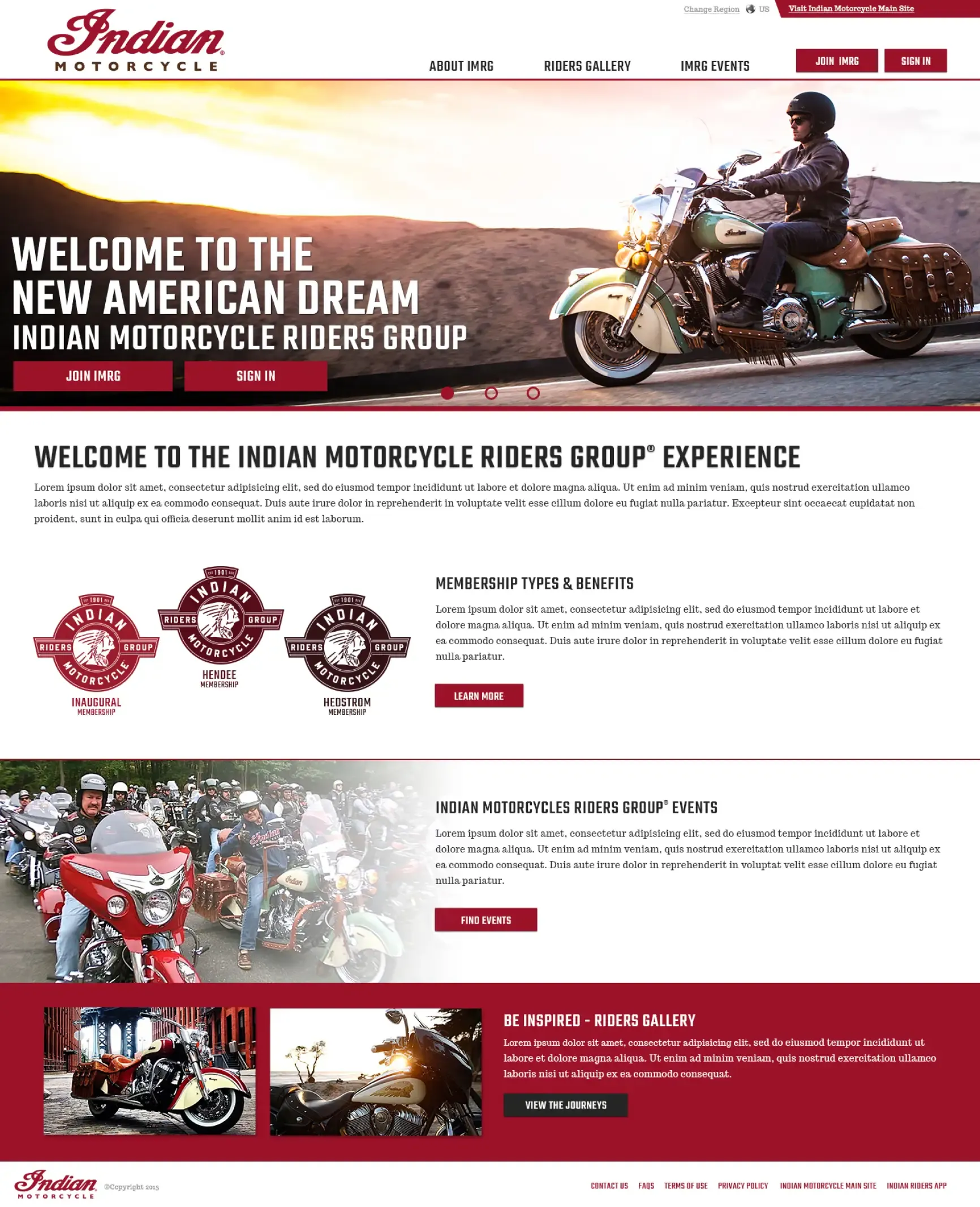 Full color desktop design of homepage.