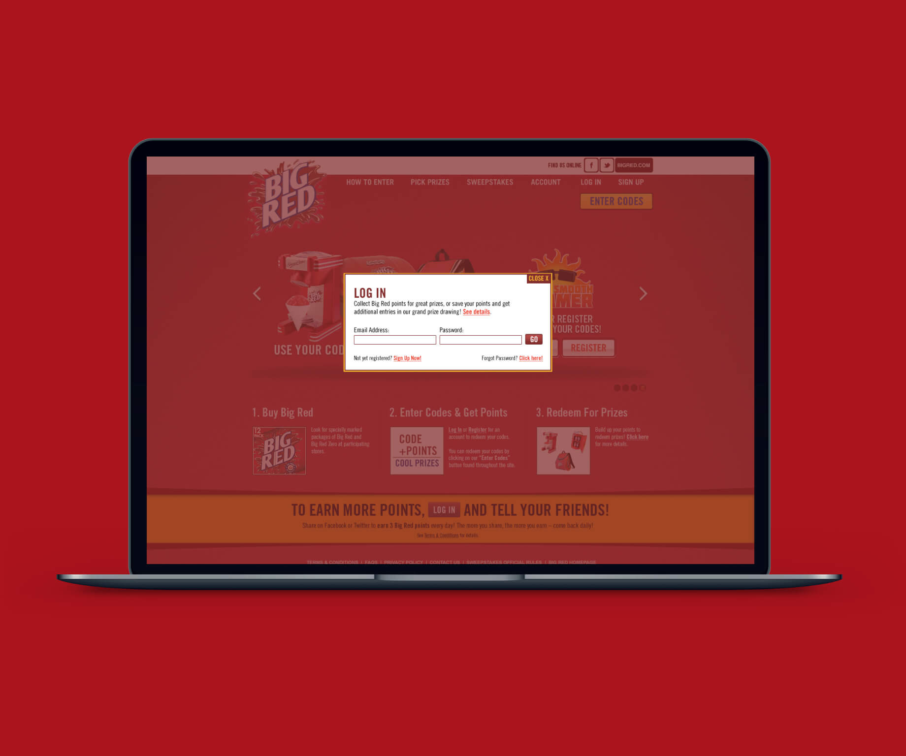 Image of sign-up and sign-in modal design