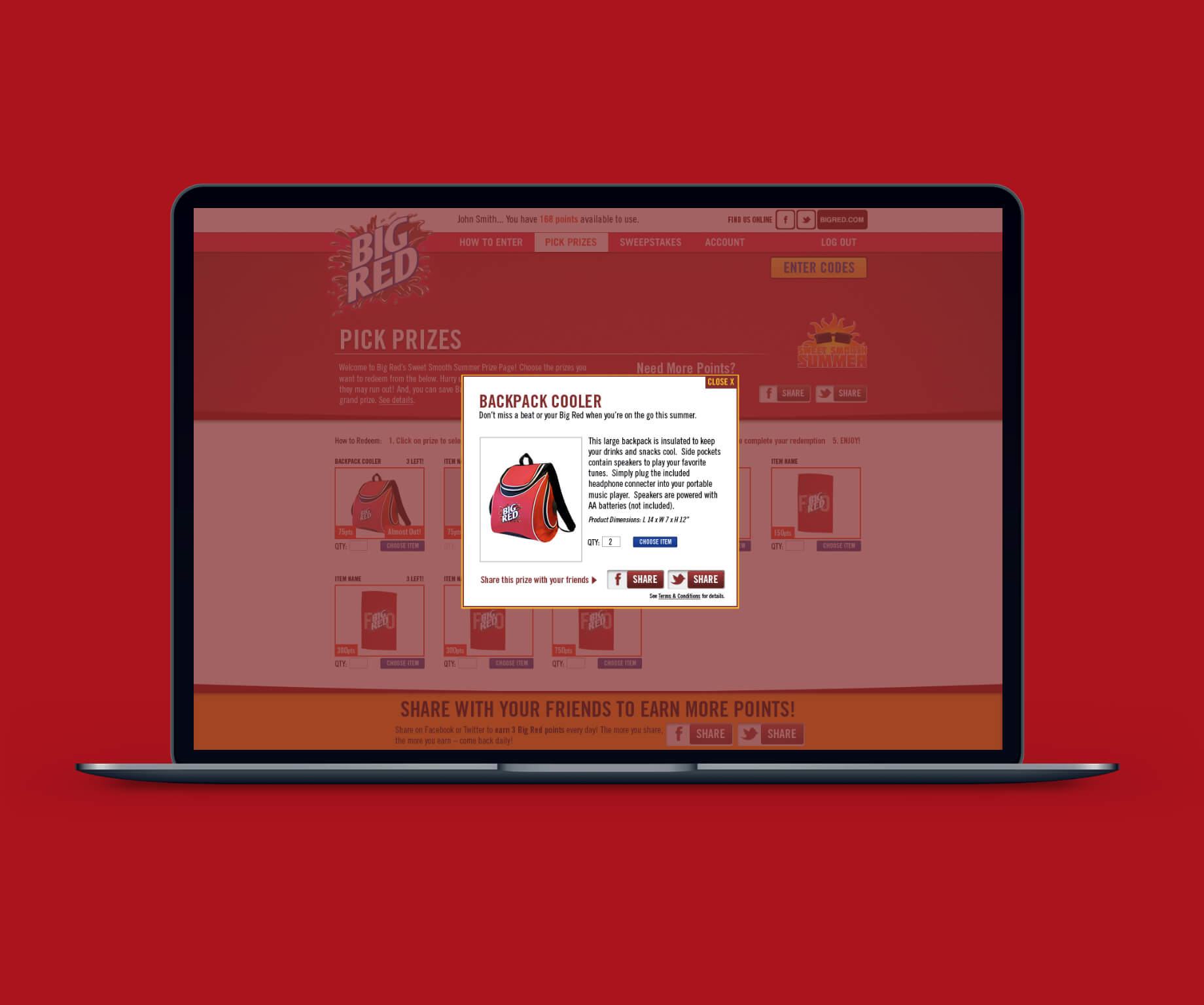 Image of events page design