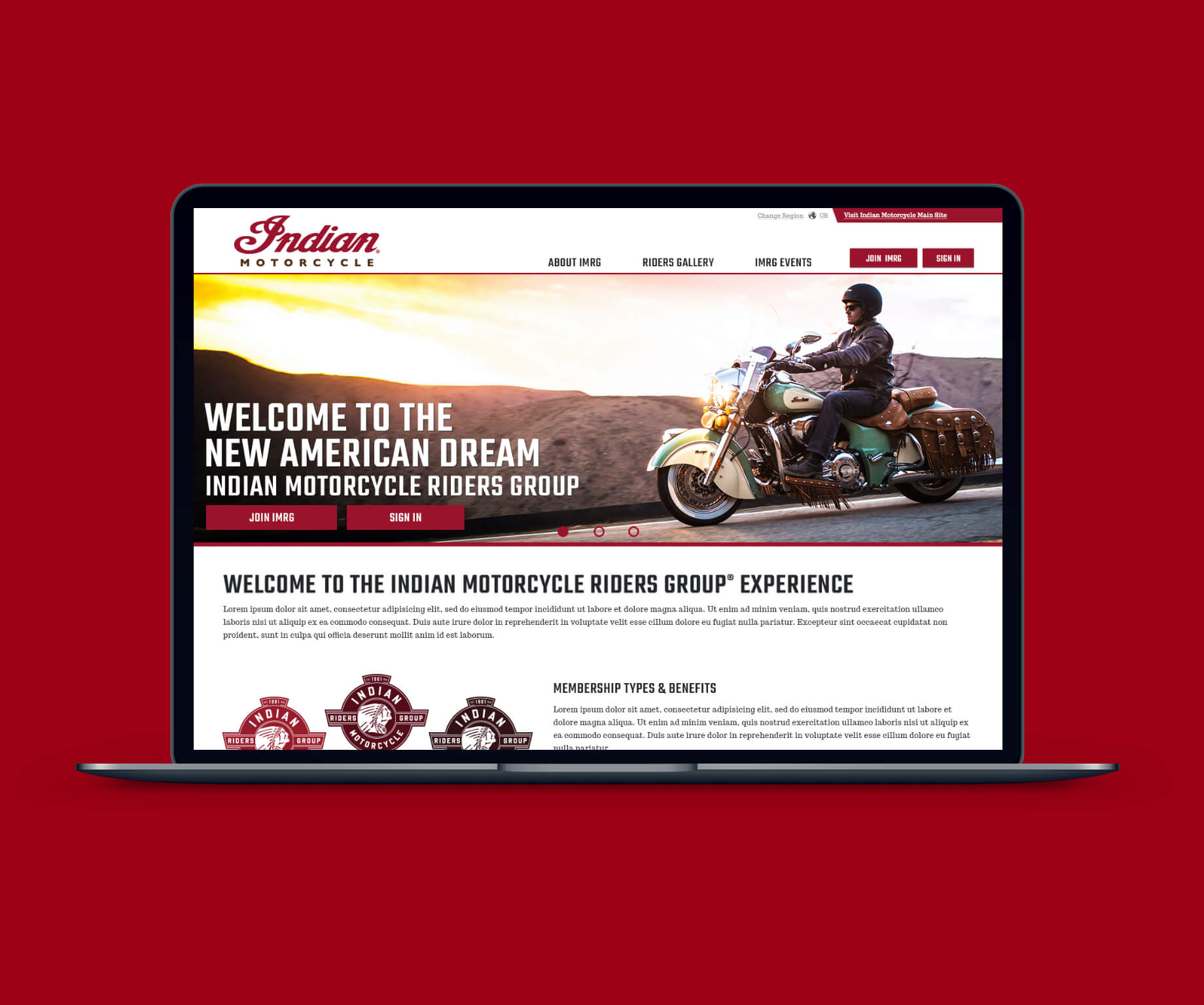 Image of homepage design