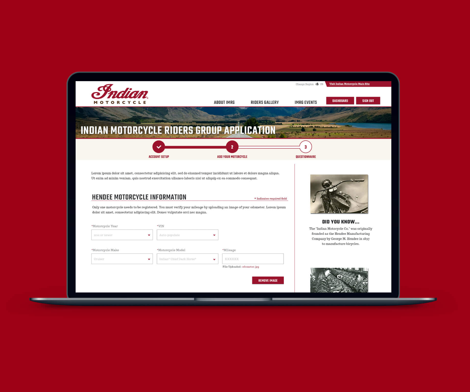 Image of membership application design