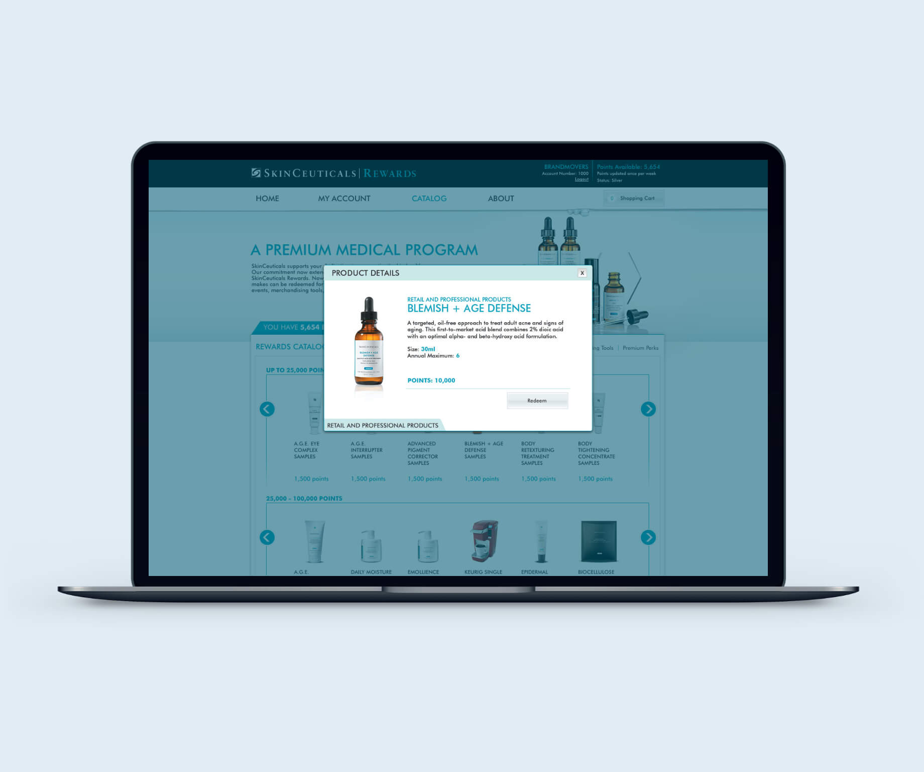 Image of SkinCeuticals Catalog Page Modal Design